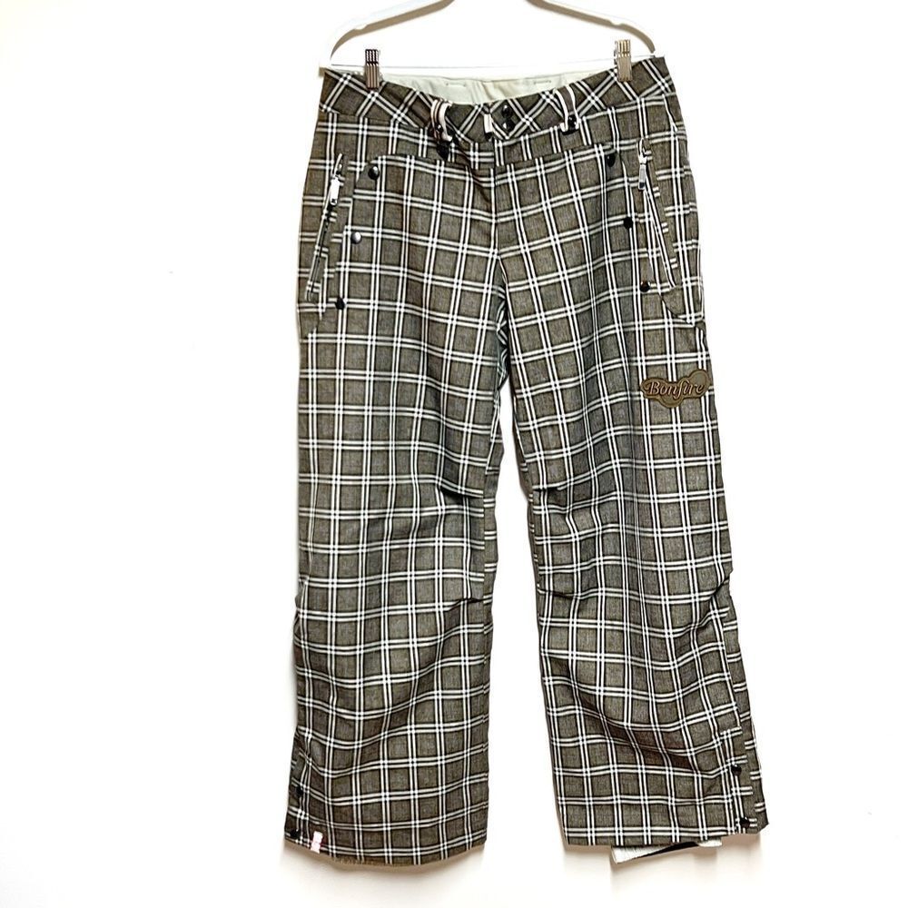 NEW Bonfire Arena plaid Streetwear Inspired Snowboarding Pants Womens Sz M